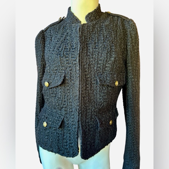 Paul Smith 2009 classic black wool bouclé jacket size 44. - Picture 1 of 16